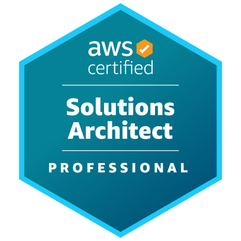 Certification badge: AWS Certified Solutions Architect – Professional
